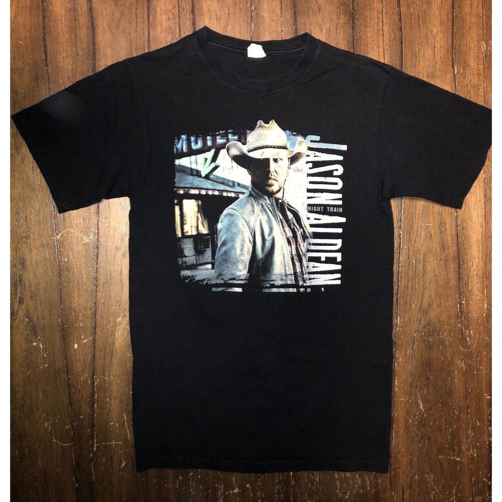 Jason Aldean Country Music Night Train Tour Black T Shirt Mens Size Small